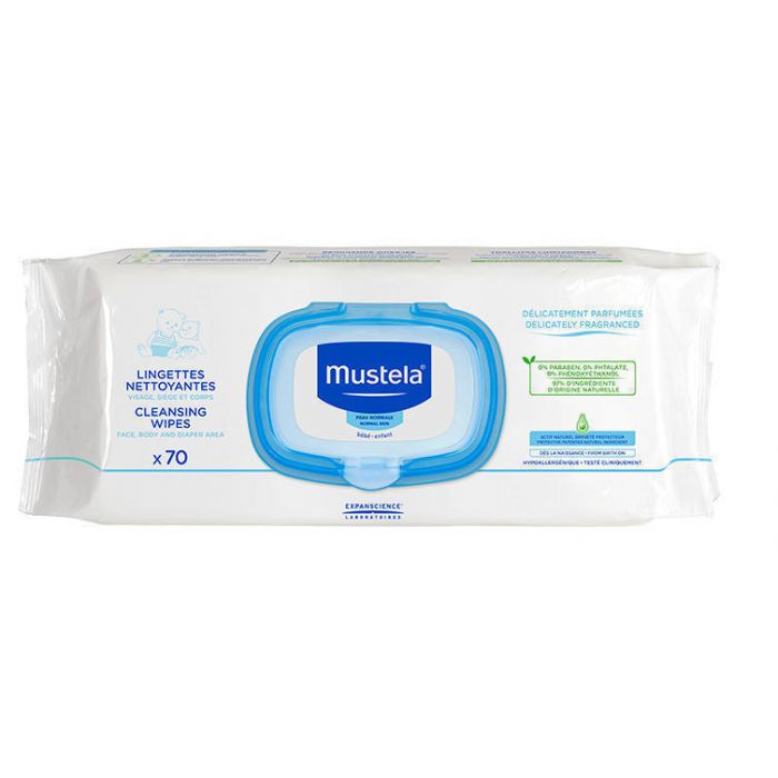 Серветки Mustela вологі для тіла 70 шт - фото №1 Серветки Mustela вологі для тіла 70 шт ADD