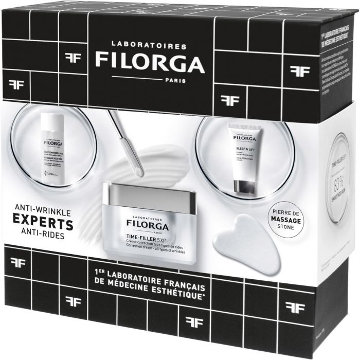Набір Filorga (Філорга) Антивіковий: крем для обличчя проти зморшок Time-Filler 5 XP, 50 мл+ Міцелярний лосьйон Anti-Ageing, 50 мл+Нічний ультраліфтинговий крем Sleep & Lift Ultra, 15 мл купити