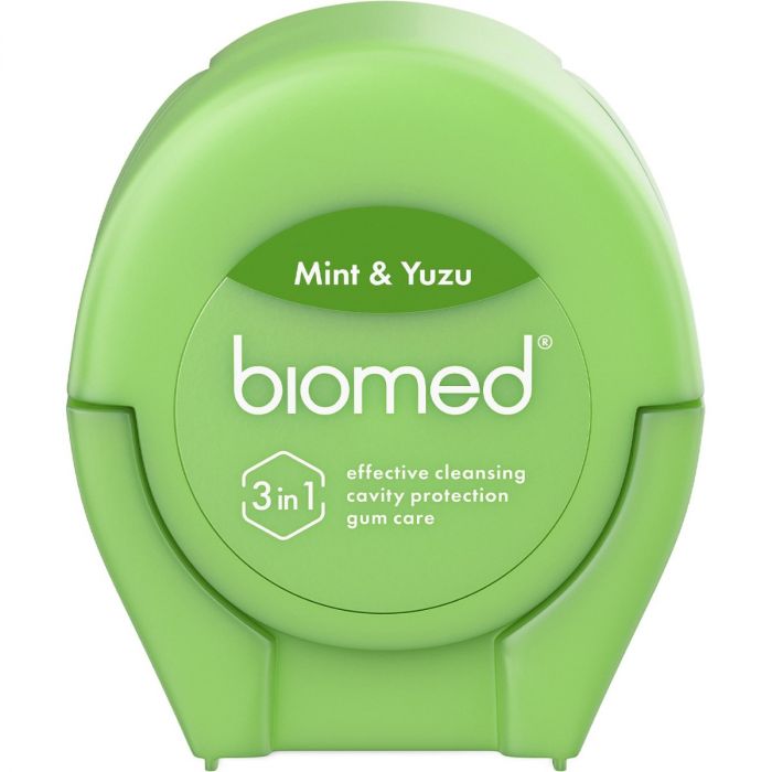 Комплексна зубна нитка BioMed з ароматом м'яти та юзу 50 м в Україні