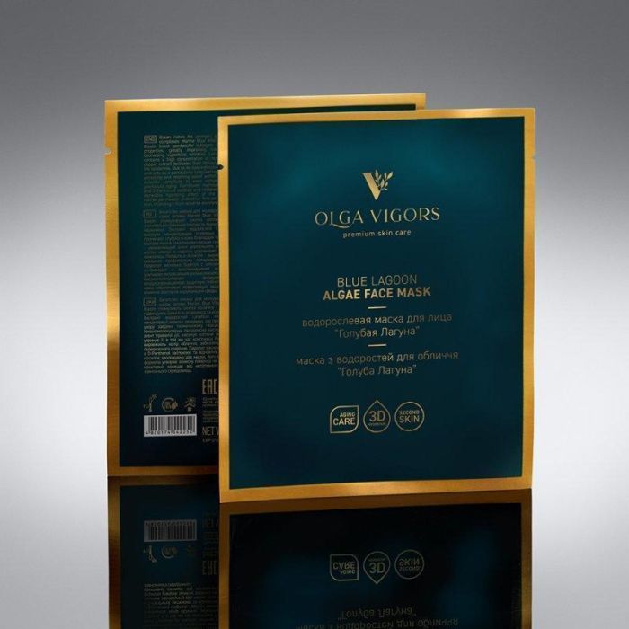 Маска Vigor Блакитна лагуна з водоростей для обличчя 4 шт - фото №1 Маска Vigor Блакитна лагуна з водоростей для обличчя 4 шт ціна