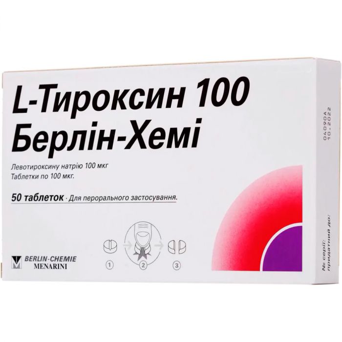 L-Тироксин 100 мкг таблетки №50 в интернет-аптеке