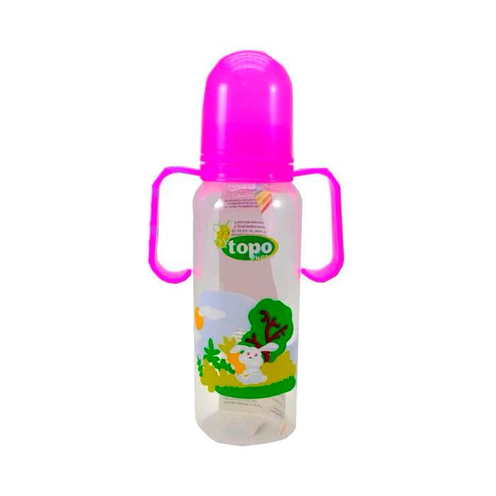 Бутылочка для кормления Topo Buono с ручками + силиконовая соска, 250 мл (T003) недорого