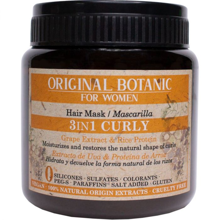Маска Original Botanic (Оріджінал Ботанік) Curly для кучерявого волосся 3в1 жіноча 250 мл в Україні