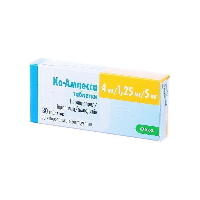 Ко-амлесса 4 мг/1,25 мг/5 мг таблетки №30 ADD