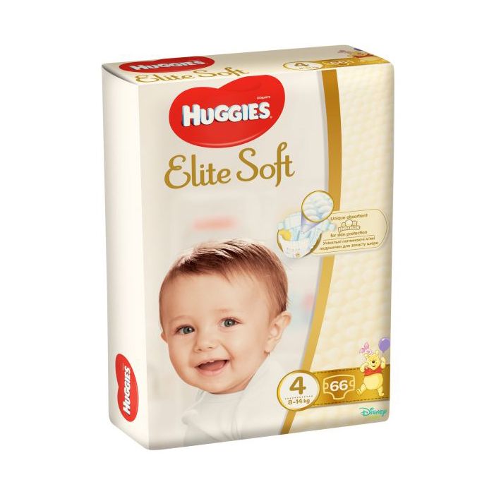 Подгузники Huggies Elite Soft р.4 (8-14 кг) 66 шт ADD