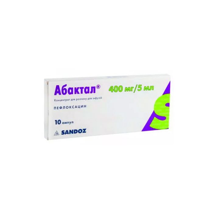 Абактал 400 мг концентрат для розчину для інфузій 5 мл ампули №10 ADD