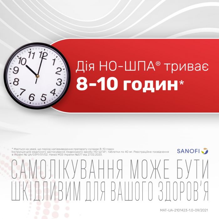 Но-шпа 40 мг таблетки №60