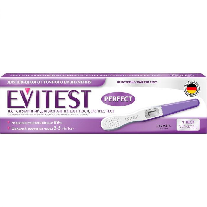 Тест струйный для определения беременности Evitest Perfect №1 недорого