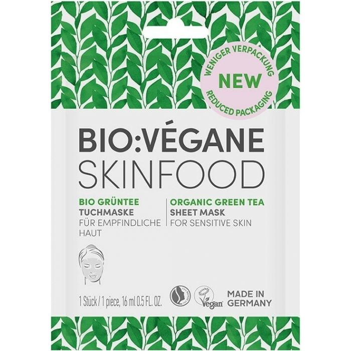 Маска Bio:Vegane (Біо Веган) Органічний зелений чай для чутливої шкіри обличчя 16 мл фото