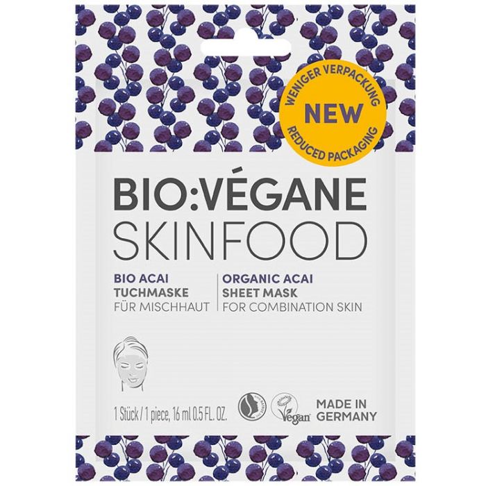 Маска Bio:Vegane (Біо Веган) Органічні ягоди Асаї для комбінованої шкіри обличчя 16 мл недорого