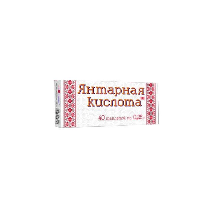Кислота бурштинова 0,25 г таблетки №40 - фото №1 Кислота бурштинова 0,25 г таблетки №40 недорого