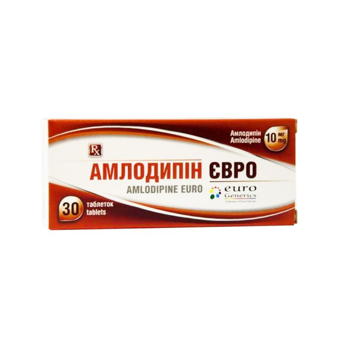 Амлодипін Євро 10 мг таблетки №30 в інтернет-аптеці