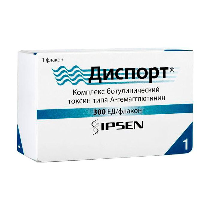 Диспорт 300 ОД порошок для розчину для ін'єкцій, флакон, 3 мл замовити