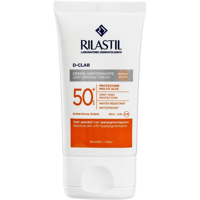 Сонцезахисний крем Rilastil D-Clar для шкіри схильної до пігментації з SPF 50+ медіум 40 мл фото