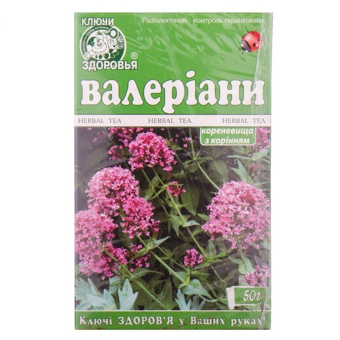 Валеріани кореневища з корінням збір 50 г ціна