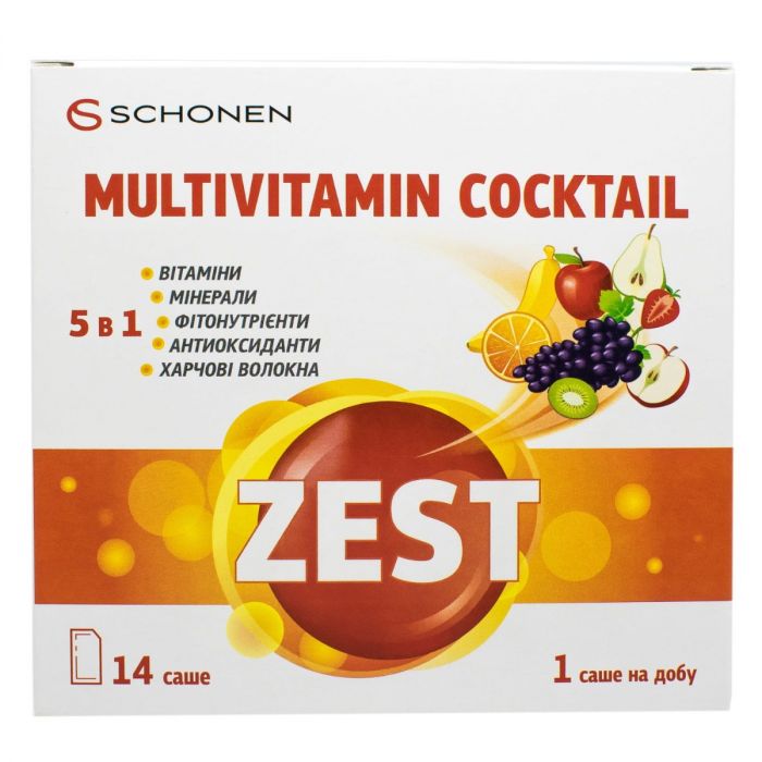 Zest (Зест) Multivitamin Cocktail (Мультивітамінний Коктейль) саше №14 замовити