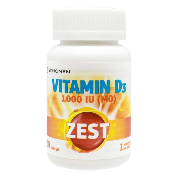 Zest (Зест) Vitamin D3 (Вітамін Д3) 1000 МО капсули №30 ADD