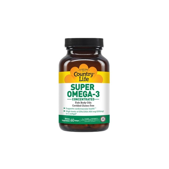 Country Life (Кантрі Лайф) Super Omega-3 концентрований риб'ячий жир капсули №60 замовити