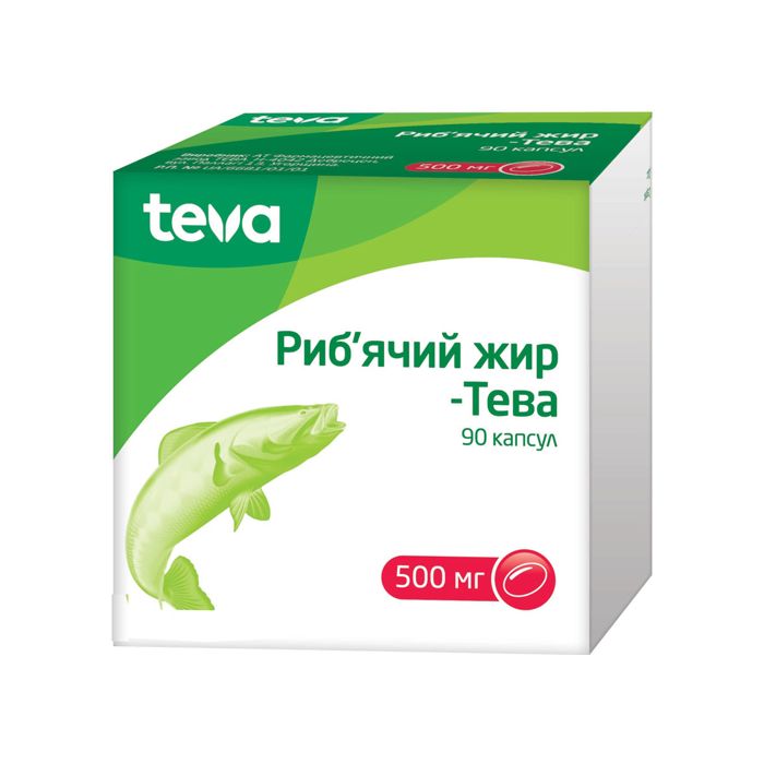 Риб'ячий жир-Тева 500 мг капсули №90 ціна