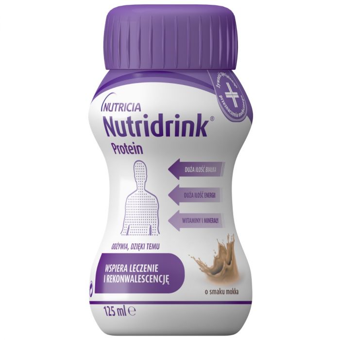 Продукт харчування для спеціальних медичних цілей: ентеральне харчування Nutridrink Protein (Нутрідрінк Протеїн) зі смаком мокко 4х125 мл в інтернет-аптеці