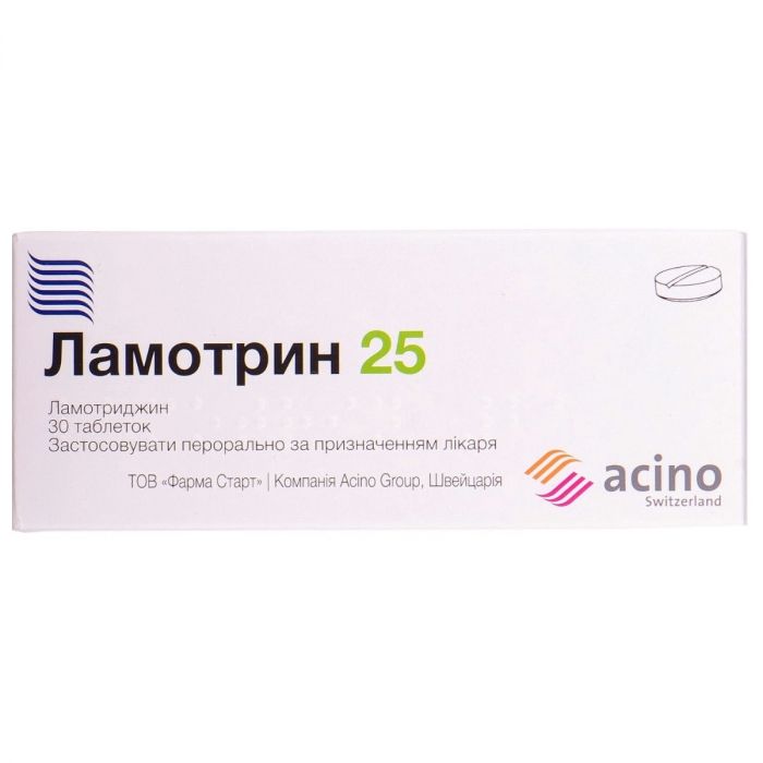 Ламотрин 25 мг диспергированные таблетки №30 в аптеке