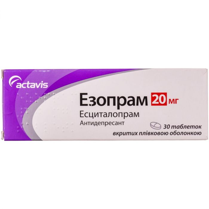 Езопрам 20 мг таблетки №30  фото