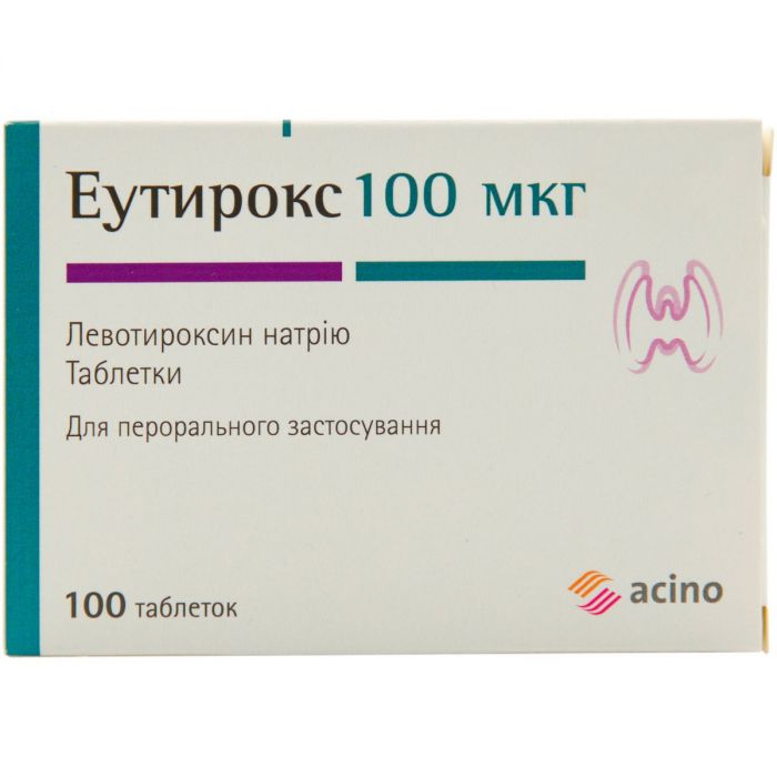 Еутирокс 100 мкг таблетки №100  ціна