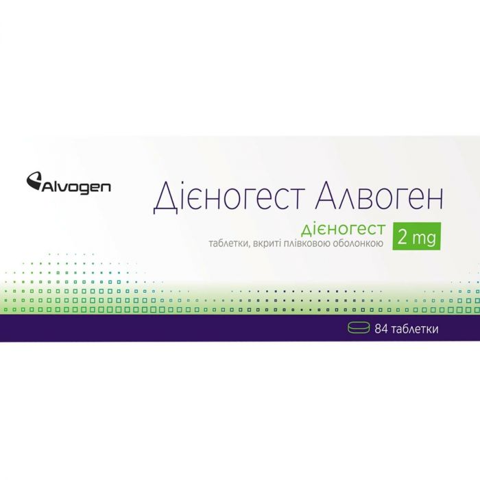 Дієногест Алвоген 2 мг таблетки №84 недорого