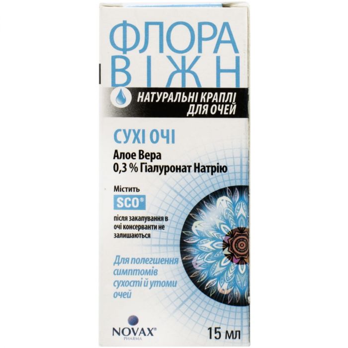 Флора Віжн Сухі очі краплі очні флакон 15 мл в аптеці