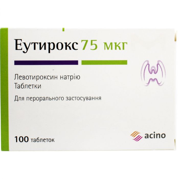 Еутирокс 75 мкг таблетки №100 недорого