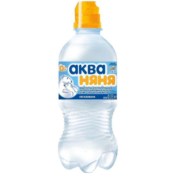 Вода дитяча Аква-Няня питна негазована спортик 0,33 л ціна