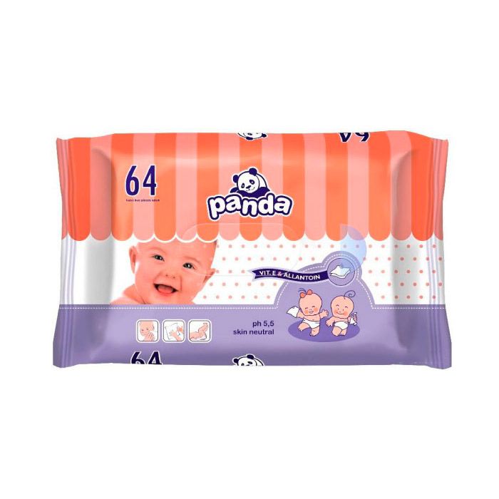 Влажные салфетки Panda детские, 64 шт. заказать