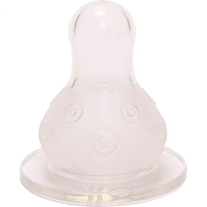 Соска Lindo силіконова кругла зі стандартною шийкою для пляшечок, від 3 міс., Рк051 фото