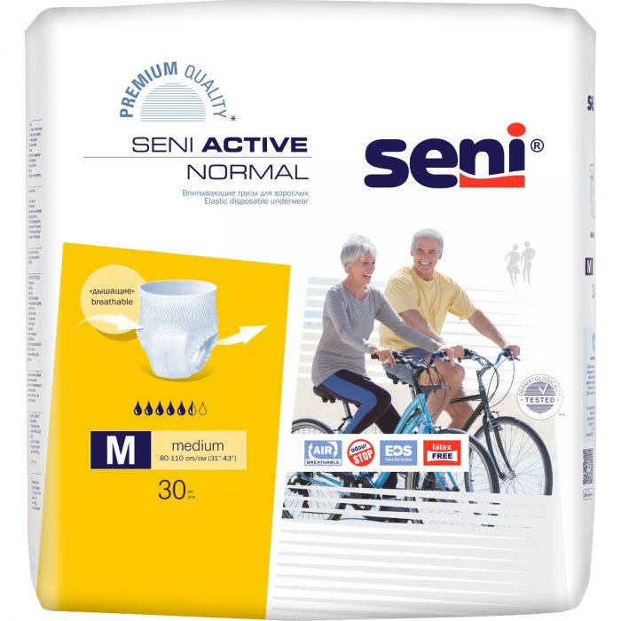 Підгузки-трусики для дорослих Seni Active Normal Medium, 30 шт. ціна