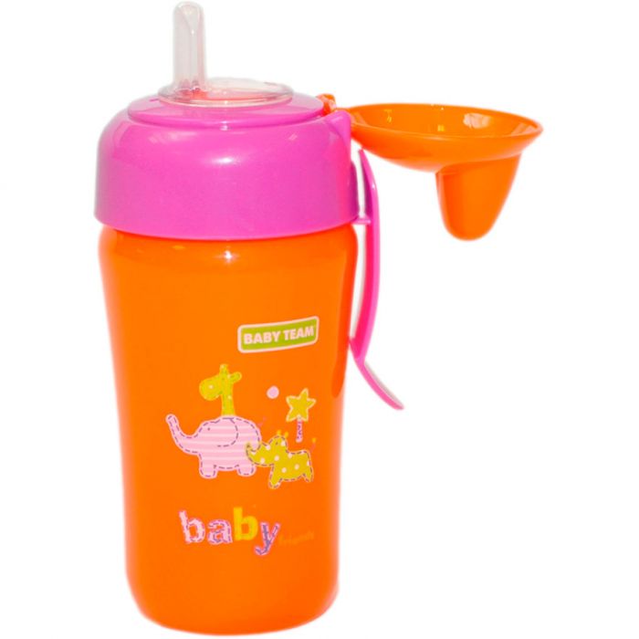 Поильник Baby team с силиконовым носиком, от 10 месяцев,  300 мл (5012) фото