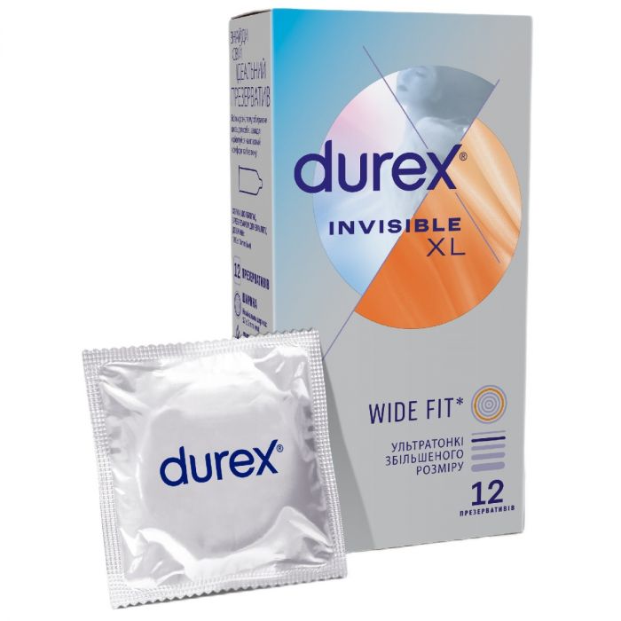 Презервативи Durex Invisible XL ультратонкі збільшеного розміру №12  замовити
