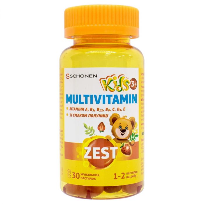 Zest (Зест) Kids Multivitamin (Кідс Мультівітамін) жувальні пастилки №30 в аптеці