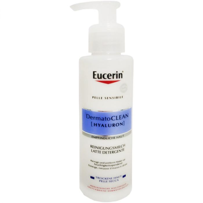 Молочко Eucerin DermatoClean Hyaluron очищуюче для для чутливої ​​і сухої шкіри 200 мл в інтернет-аптеці