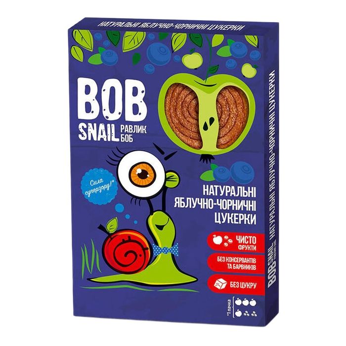 Цукерки Bob Snail (Равлик Боб) яблуко-чорниця 60 г в інтернет-аптеці