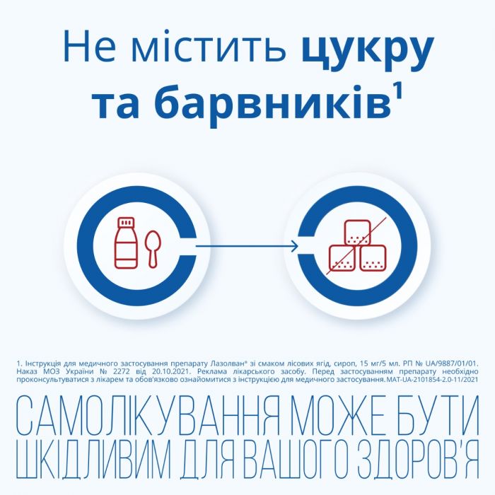 Лазолван 15 мг сироп зі смаком лісових ягід 100 мл