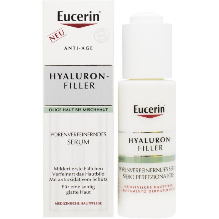 Сироватка Eucerin Hyaluron-Filler Антиоксидантна сироватка для вдосконалення структури шкіри, звуження пор і пом'якшення перших зморшок, 30 мл в інтернет-аптеці