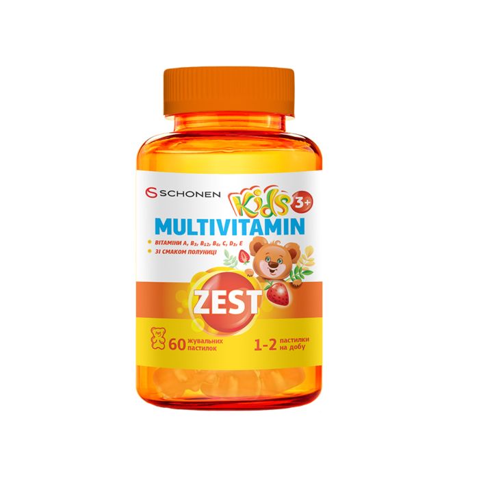 Вітаміни Zest Kids Multivitamin жувальні пастилки №60 купити