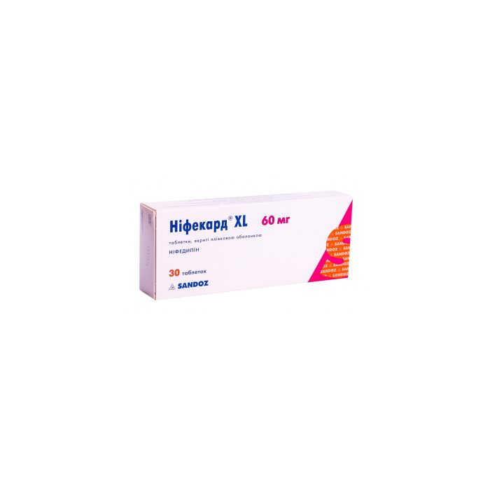Ніфекард ХL 60 мг таблетки №30  в Україні