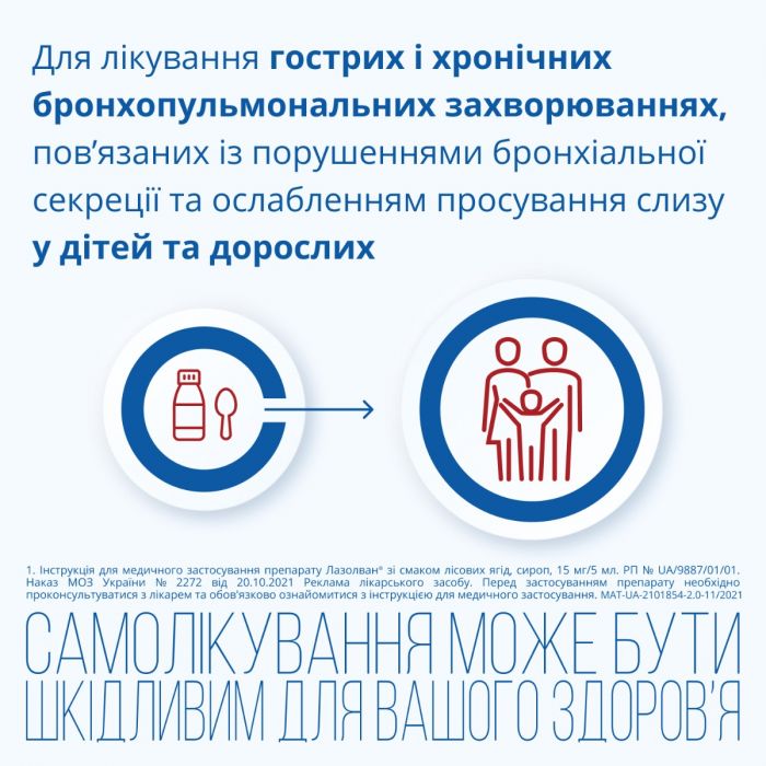 Лазолван 15 мг сироп зі смаком лісових ягід 200 мл