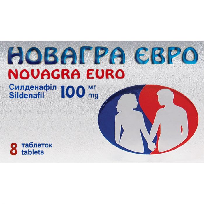 Новагра Євро 100 мг таблетки №8 ADD