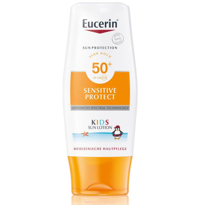 Лосьйон Eucerin Sun Protection сонцезахисний для чутливої шкіри дітей SPF50 150 мл в аптеці
