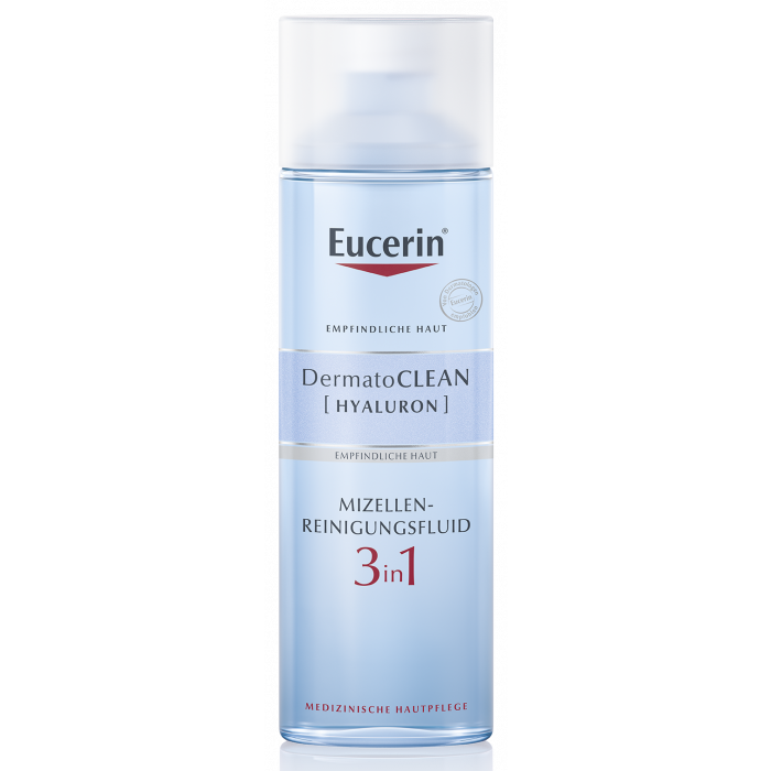Флюїд Eucerin DermatoClean Hyaluron міцелярний очищуючий 3 в 1 для чутливої шкіри всіх типів 200 мл ціна