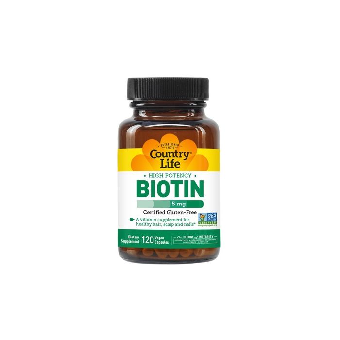 Country Life Biotin (Кантрі Лайф Біотін) 5000 мкг (5 мг) капсули №120 в аптеці