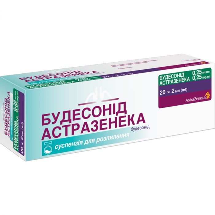 Будесонід АстраЗенека суспензія для розпилення 0,25 мг/мл 2 мл контейнери №20 в інтернет-аптеці