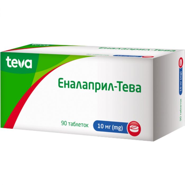 Еналаприл-Тева 10 мг таблетки №90 в інтернет-аптеці
